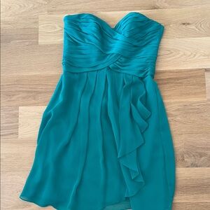 Elegant Teal Strapless Dress